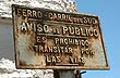 Hist�rico cartel ferroviario - Foto: Pablo Etchevers