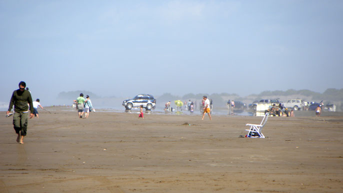 Panoramic view of the beach
