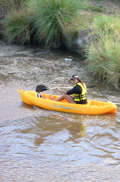 Kayaking in the creek