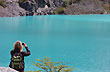 Emerald green hue, Lake Huemul - Photo: Jorge Gonz�lez