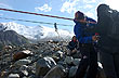 Tyrolean crossing over the Fitz Roy River - Photo: Karina Jozami