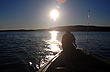 Sunset at Lake Ezequiel Ramos Mex�a - Photo: Eduardo Epifanio