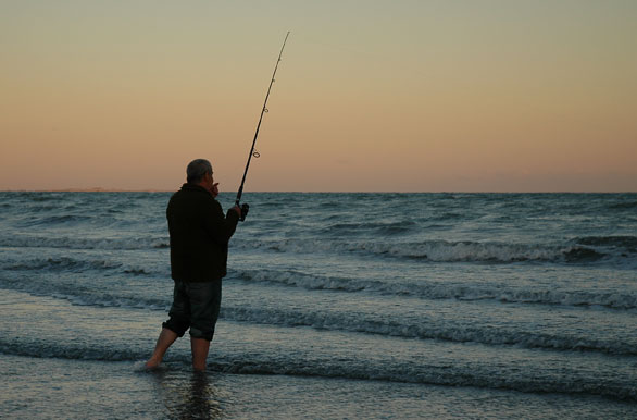 Pesca en la playa