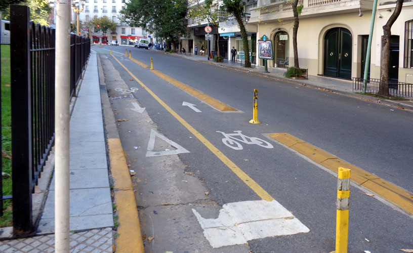 Bike lanes around town