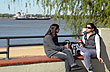 The Riverside in Rosario, both day and night