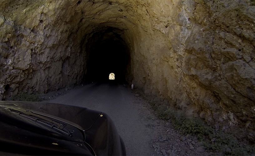 A tunnel under Sierra Negra 