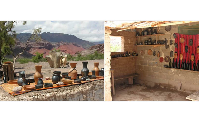 A pottery studio in the open air