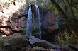 Red land, waterfalls and cascades