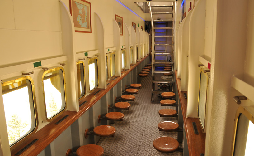 Comfortable interior of the submarine