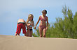 Jugando en las dunas - Foto: Jorge Gonz�lez