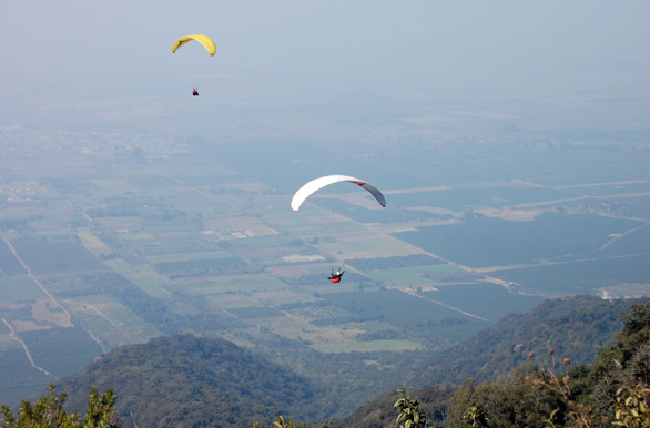 Above Mount San Javier, paragliding