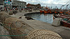 Restaurants and port of Mar del Plata
