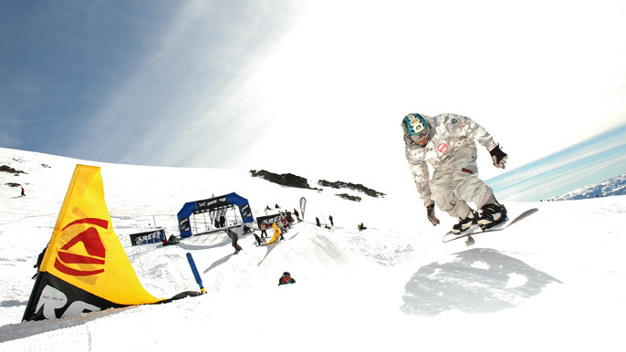 Competencia de snowboard