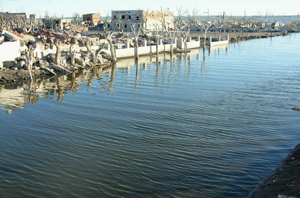 The water at former Villa Epecuén