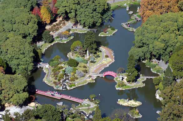 Vista aérea del Jardín Japonés