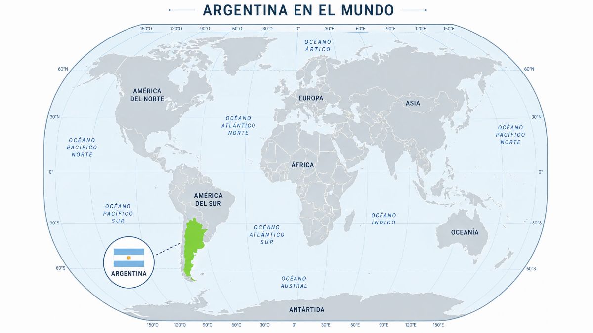 Location of Argentina in the world