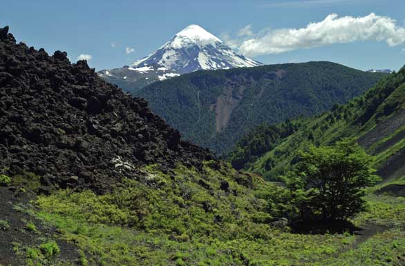 Escorial y volcán Lanín