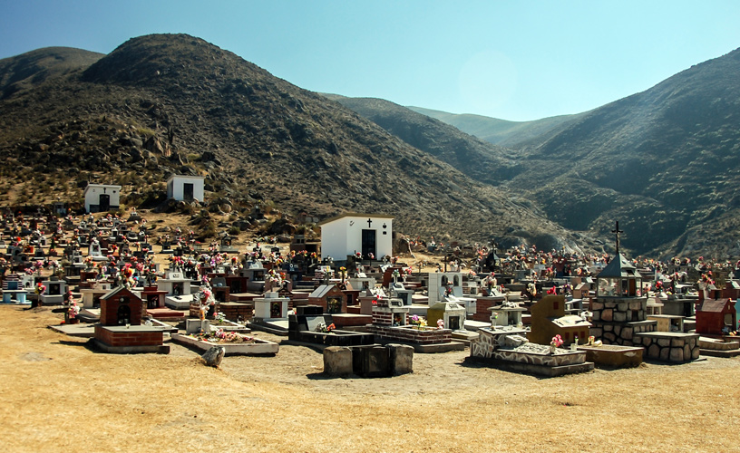 A colorful cemetery