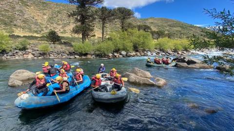 Rafting down the Aluminé Rapids