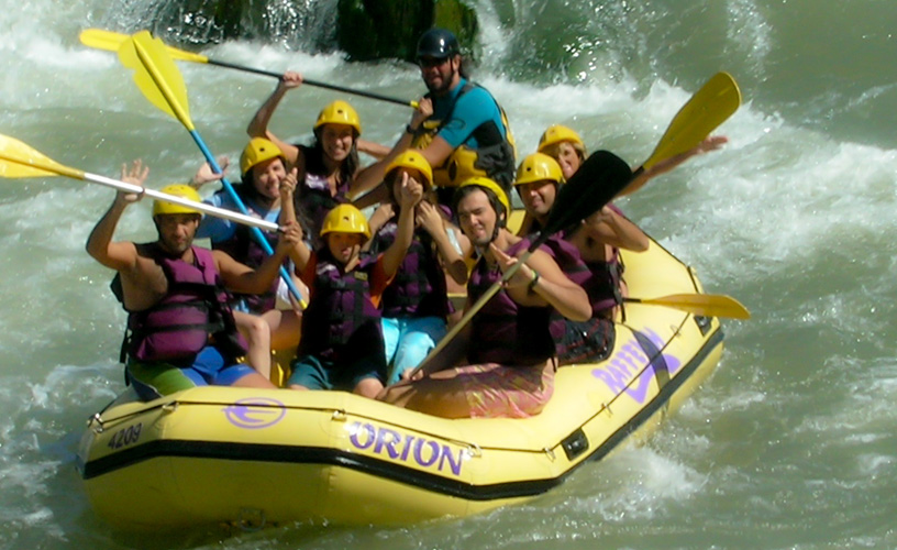 The rough waters of the Atuel River