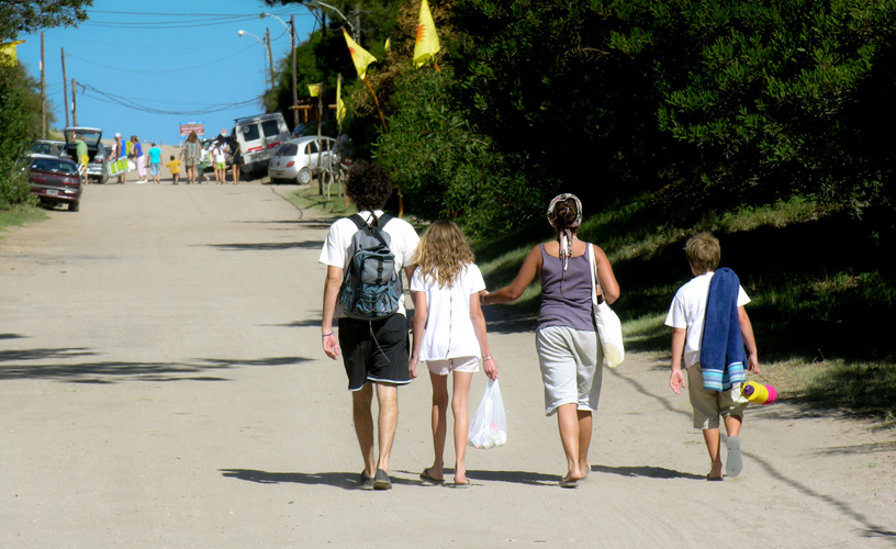 Approaching the beach
