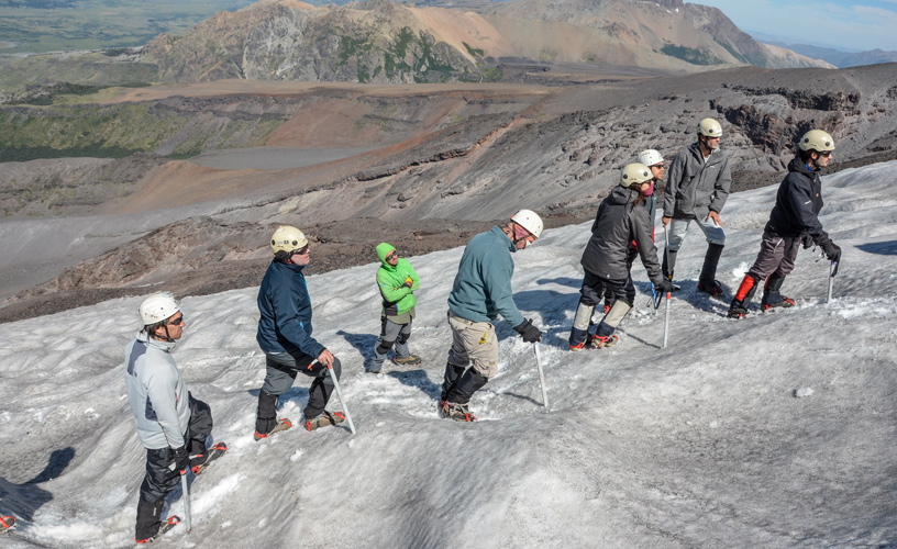We passed by a frozen snow formation