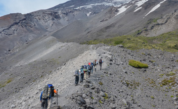 Ascensión al volcán Lanín