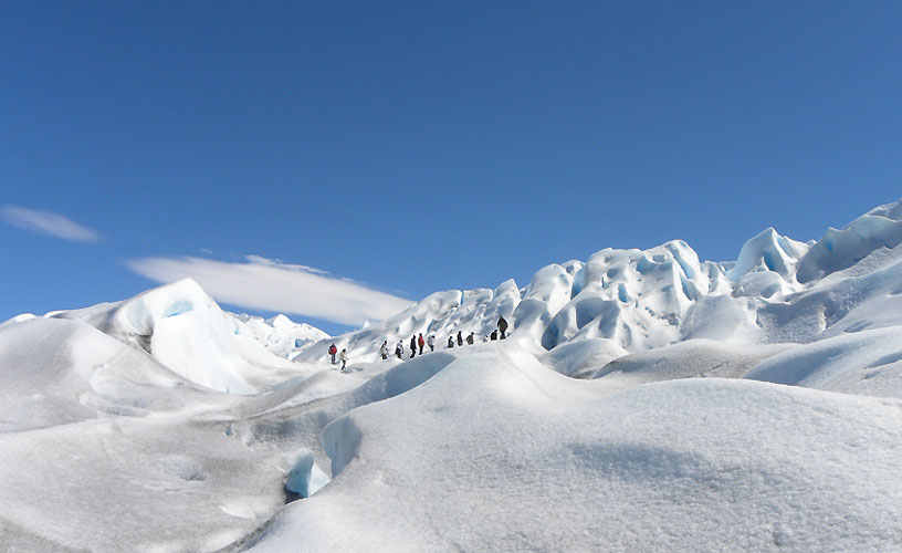 Mini trekking sobre el glaciar