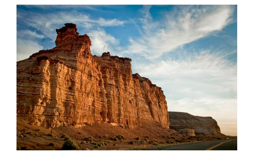 Huge cliffs emerge from the soil