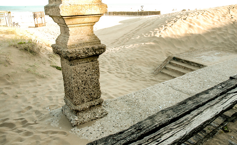 Vestiges of a coastal walk