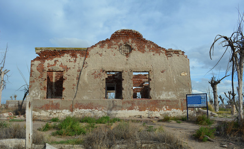 Today, the ruined houses