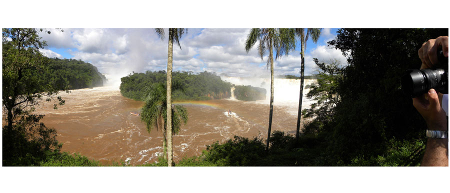 Panoramic View of Iguazu Falls