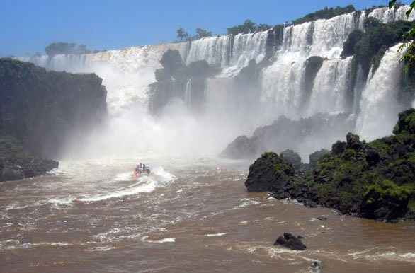 At the foot of Iguazu Falls