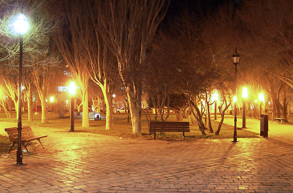 Plaza San Martín, vista nocturna
