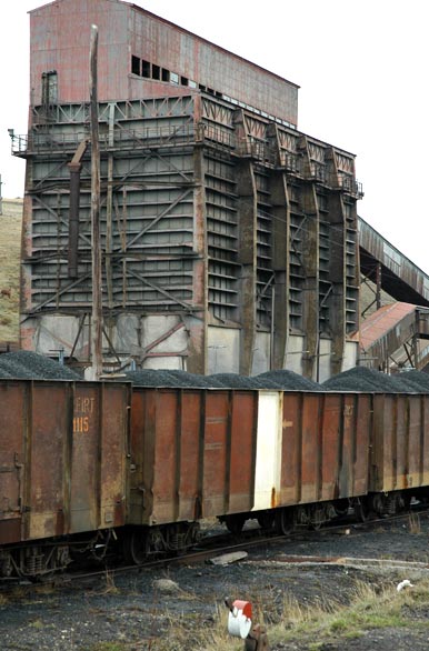 Vagónes cargados de carbón