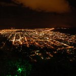Panorama nocturno de la ciudad
