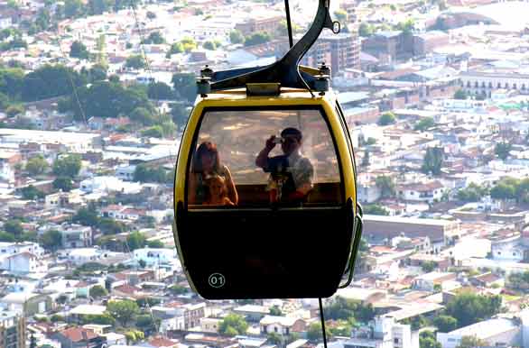 Cable railway over the city