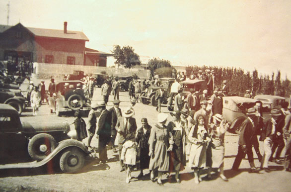 Foto histórica de la estación ferroviaria